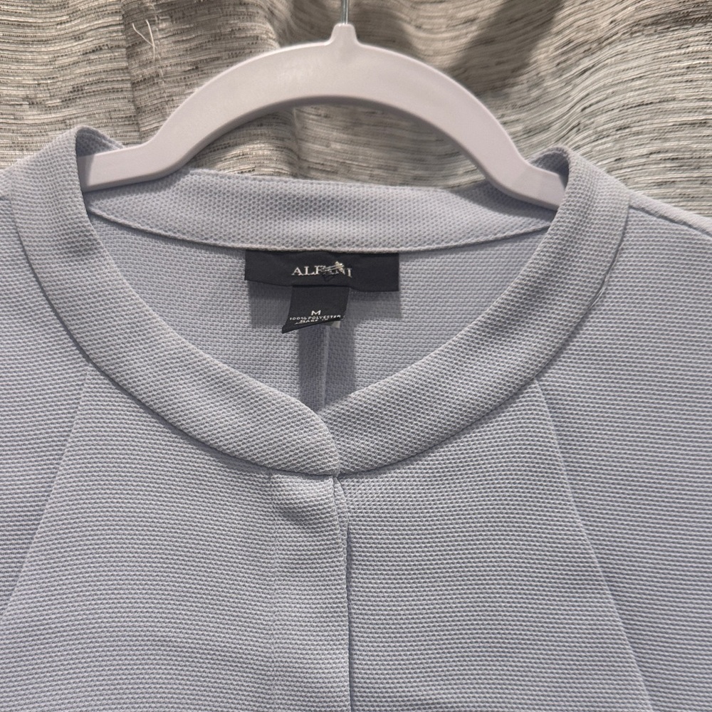 Alfani Light Blue Textured Top - Picture 2 of 10